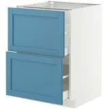 IKEA METOD / MAXIMERA Uschr 2 Fr/2 haho Sch weiß/Lerhyttan blau 60x60 cm
