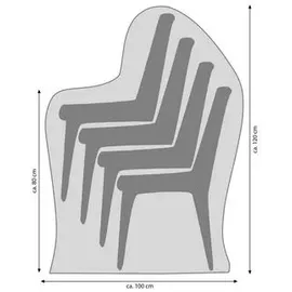 Dehner Abdeckung XL für Gartenstuhl 120 x 100 x 70 cm Grau