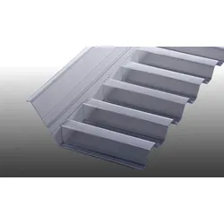 Wandanschlüsse für PVC Wellplatten - Glasklare 1092 x 150 x 60 mm bzw. 1030 x 150 x 60 mm – idealer Bauanschluss für PVC Wellplatten