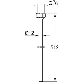 Grohe 41133000 Anschlussrohr Rohrbausatz
