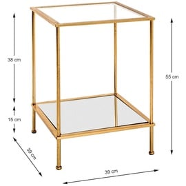 Haku-Möbel Beistelltisch 20287 gold 39 x 55 x 39 cm