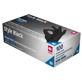 ampri Style Black Nitrilhandschuhe schwarz puderfrei 100 Stück, Größe L