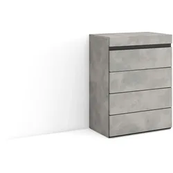 SKRAUT HOME Kommode, Schubladenelement, 57 x 35 x 75 cm, Schlafzimmer, Zimmer, mit Stauraum, Zementgrau - 457_1