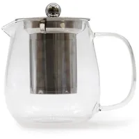 Bali-Homedecor Teekanne Teekanne mit Edelstahlfilter aus Glas- Klassisch - 550ml In