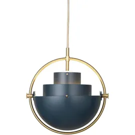 GUBI Multi-Lite Pendelleuchte messing/dunkelblau - ø22,5 cm