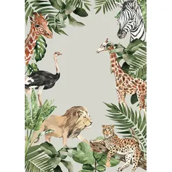 Kinderteppich Tierwelt Multicolor ca. 120x170cm