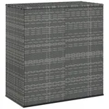 furnicato Gartenbox Garten-Kissenbox PE Rattan 100x49x103,5 cm Grau grau