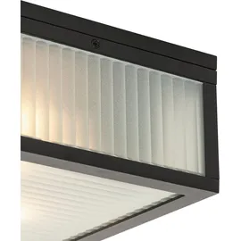 QAZQA AußenDeckenleuchte Aluminium Glas 2-flammig IP44 schwarz