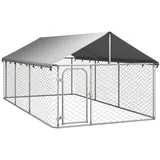 vidaXL Outdoor-Hundezwinger mit Dach 400x200x150 cm