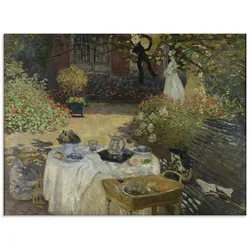 Artland Glasbild »Im Garten Claude Monets in Argenteuil«, Garten, (1 St.), in verschiedenen Größen Artland Farbe Bild(er): grün