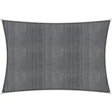 Lumaland Sonnensegel Rechteck 3x4 Meter, Wetterbeständig, 100% HDPE mit Stabilisator für UV Schutz grau 300 cm x 1 cm x 400 cm