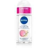 NIVEA Joy of Life Deo Roll-On, Antitranspirant ohne Alkohol mit effektivem 48 Stunden Schutz, Deodorant Roll-on mit Rosen & Lilien Duft (50 ml)