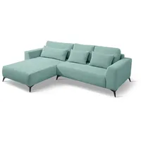filippo Ecksofa Glenn Stoff Blau Aqua