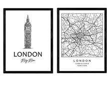 Nacnic POSTER Set Mit 2 Städte Denkmäler London Big Ben A3 Rahmenlos