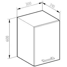 Vicco Vicco, Hängeschrank, R-Line (30 x 31 x 60 cm,