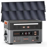 Powermax 3600PE 2016Wh Tragbare Powerstation mit 2x500W Solarpanel