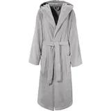 Bruno Banani Unisex-Bademantel BRUNO BANANI "Robby, ideal für Sauna & Spa, Standardlänge & Überlänge" Gr. S, grau (hellgrau), L:120cm, Walkfrottee, Hausmäntel, Damen & Herren Bademäntel, Baumwolle, mit Taschen, Sauna, XS-3XL