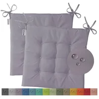 heimtexland Sitzkissen 40 x 40 x 3 cm grau 2-tlg.