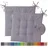 heimtexland Sitzkissen 40 x 40 x 3 cm grau 2-tlg.