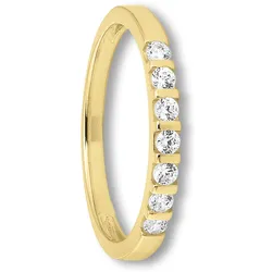 Goldring ONE ELEMENT "Zirkonia Ring aus 333 Gelbgold" Gr. 56, gold, Fingerringe, Damen, 56,mit Zirkonia, Gelbgold 333, Damen Gold Schmuck