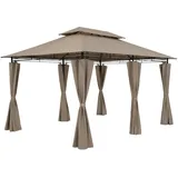 Pavillon Topas Taupe 3x4m UV-Schutz 50+