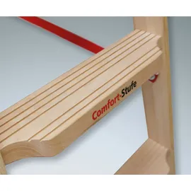 Euroline Holz Stufenstehleiter mit Komfort-Stufen, (Stehleiter, 200 cm)