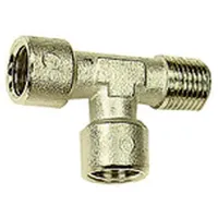 Riegler T-Stück, innen/innen/außen, G/R 1/8, SW 10, Messing vernickelt