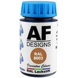 Alex Flittner Designs Lackstift RAL 8003 LEHMBRAUN seidenmatt 50ml Holz Metall Möbel Bad Retuschierlack Reparaturlack