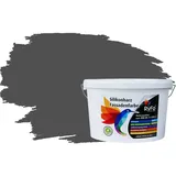 RyFo Colors Fassadenfarbe Silikonharz Fassadenfarbe Diamantgrau 10l, 1 L ca. 6 m2, Wasserabweisend, diffusionsfähig, schützt vor Schmutz, Algen, Pilzen grau