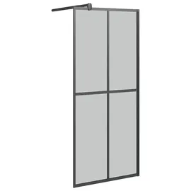 vidaXL Duschwand Walk-In-Dusche 80 x 195 cm Dunkles Sicherheitsglas