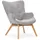 s-style möbel Lounge-Sessel Lenari Cordstoff 71 x 96 x 86 cm Grau