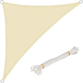 Woltu Sonnensegel Dreieck 5x5x5m Creme