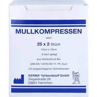 KERMA Verbandstoff GmbH MULLKOMPRESSEN BW 8FACH steril 10CMx10CM