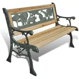 vidaXL Gartenbank 84 x 37 x 50 cm bronze/natur