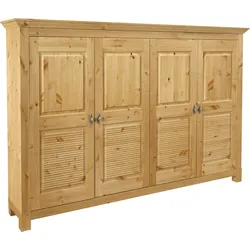 Schuhkommode HOME AFFAIRE "Rauna", beige (natur), B:205cm H:138cm T:39cm, Massivholz, Sideboards, aus massiver Kiefer, viel Stauraum