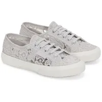 Superga 2750 Macrame Oxford-Schuh, grau (silbergrau) Schuhe Sneaker mit transparenter Spitze