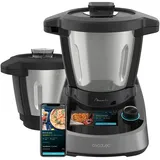 Cecotec Mambo Touch mit Habana-Krug, 1600 W, 37 Funktionen, 5-Zoll-TFT-Touchscreen mit integriertem Rezeptbuch, 3,3L Fassungsvermögen, App, Waage und Edelstahlkrug + Silver / Black