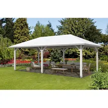 SKANHOLZ Skan Holz Holz-Pavillon Orleans 2 Weiß lasiert 359 cm x 706 cm