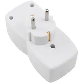 McPower Steckdosenadapter 1-fach Weiß 2 St.