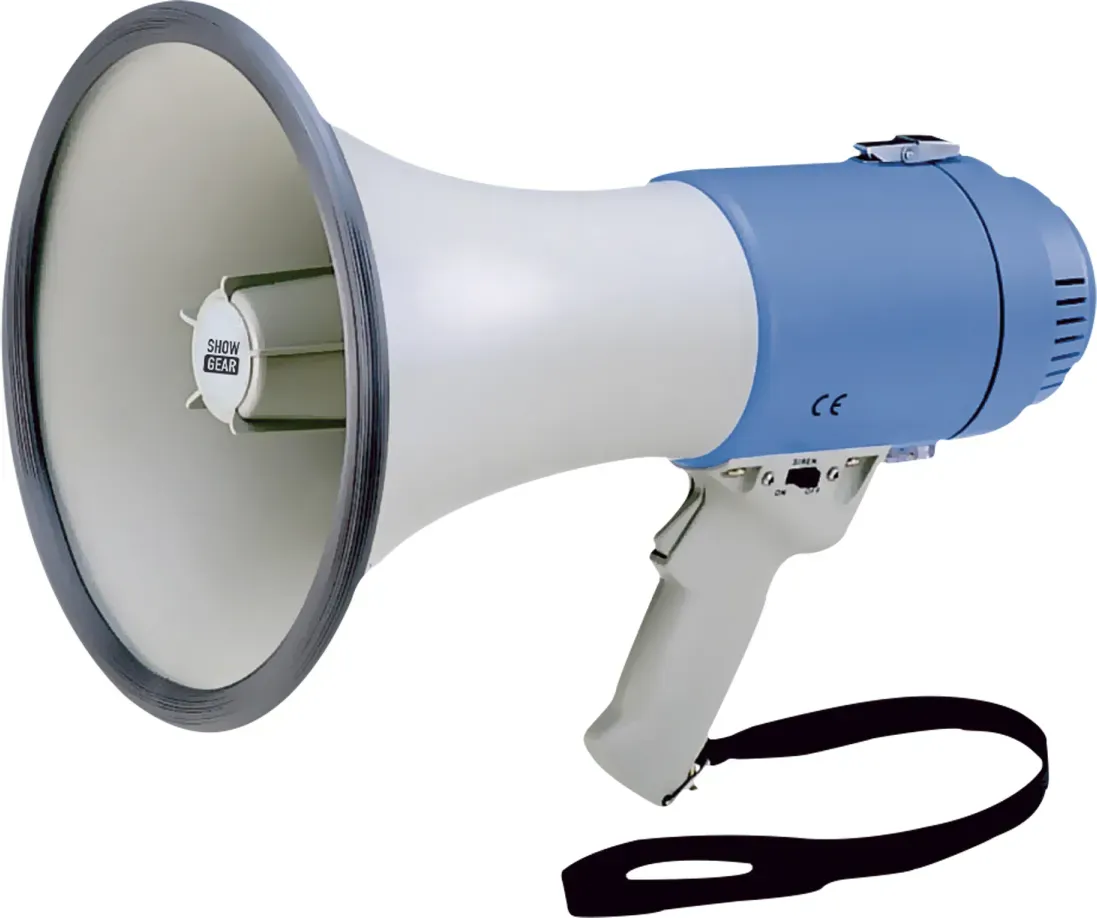 Showgear MF25F Handmegaphon mit 25 Watt - blau/weiß