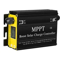 DEWIN MPPT Laderegler, 16A 300W MPPT Boost Solar Laderegler mit LCD Display 24V 36V 48V 60V 72V Elektrofahrzeug Batterie Ladespannungsregler