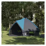 vidaXL Teepee Zelt für 10 Personen Blau/Grau