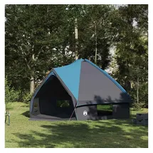 vidaXL Teepee Zelt für 10 Personen Blau/Grau