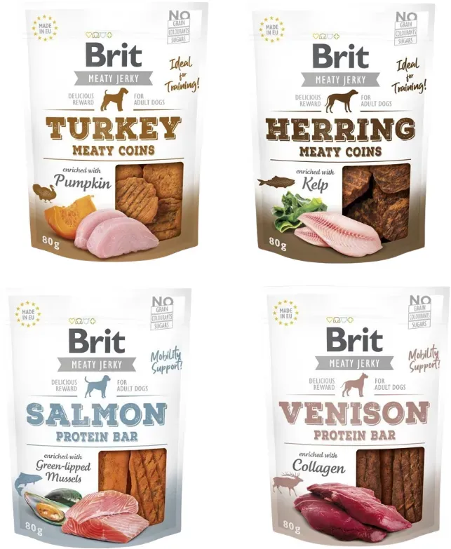 BRIT Jerky Snack MIX 4x80g