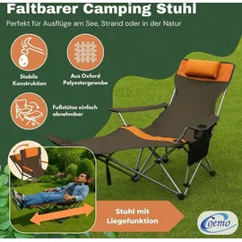 Coemo Campingstuhl Tragbar Braun