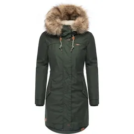 Ragwear Winterjacke "Tawny", Damen, Gr. M (38), grün (flaschengrün), Außenmaterial: 65% Polyester, 35% Baumwolle. Innenfutter: 100% Polyester. Wattierung: 100% Polyester, tailliert ca.