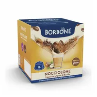 Caffè Borbone Kaffee Cappuccino Nocciolone, 16 Kapseln, Kompatibel mit Nescafé Dolce Gusto Maschinen*
