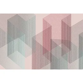 Living Walls 3D-Tapete Geometrie 2 cm x 10 m 1 St Blau/Rosa