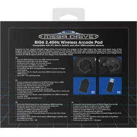 retro-bit BIG6 Wireless Controller schwarz für Nintendo Switch