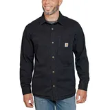 CARHARTT Fleece Lined Snap Front Hemd Schwarz M